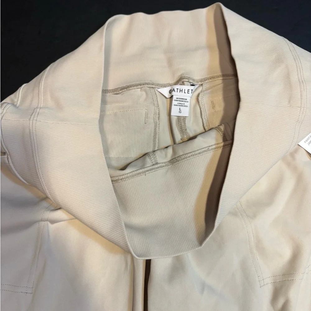 Athleta Venice Wide Leg  cream biege pants women’s large - Picture 12 of 14